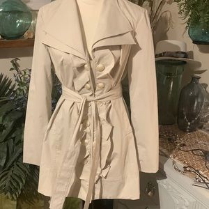 Kenar cream trench coat Size L, will fit M. Never worn!